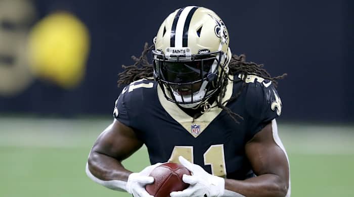 Saints running back Alvin Kamara.